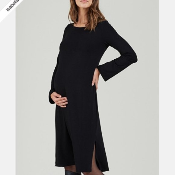 Isabella Oliver Sabina Maternity Dress (Black) - Picture 1 of 7